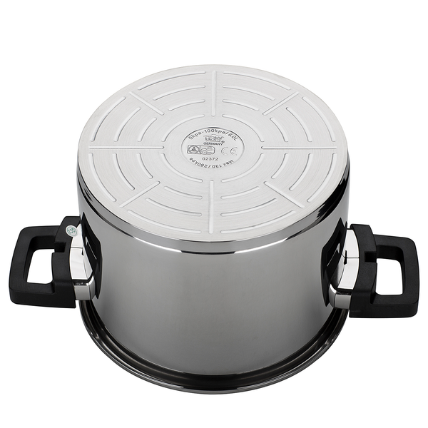 Schnellkochtopf Easy Click 2-teilig - Edelstahl - Silber