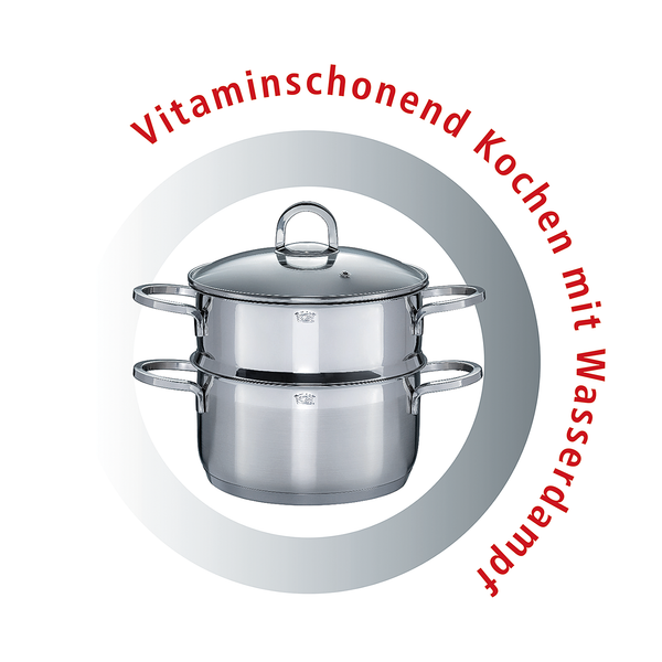 Kochtopf-Set Alara 14-teilig - Edelstahl - Silber