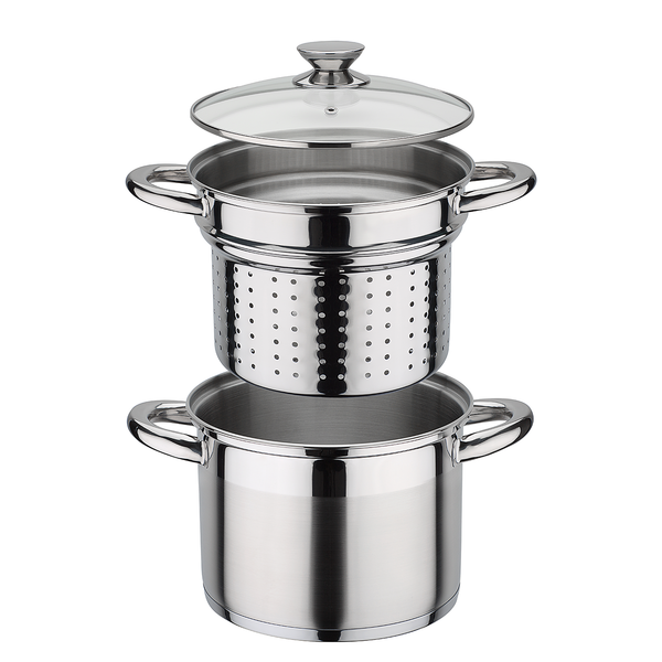 Pastatopf Trevisto 2-teilig - Edelstahl - Silber