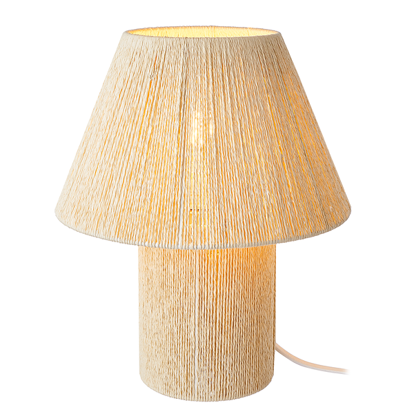 Tischleuchte WEAVER - Papiergeflecht / Metall - Beige