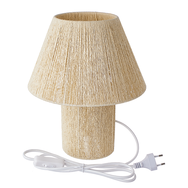 Tischleuchte WEAVER - Papiergeflecht / Metall - Beige