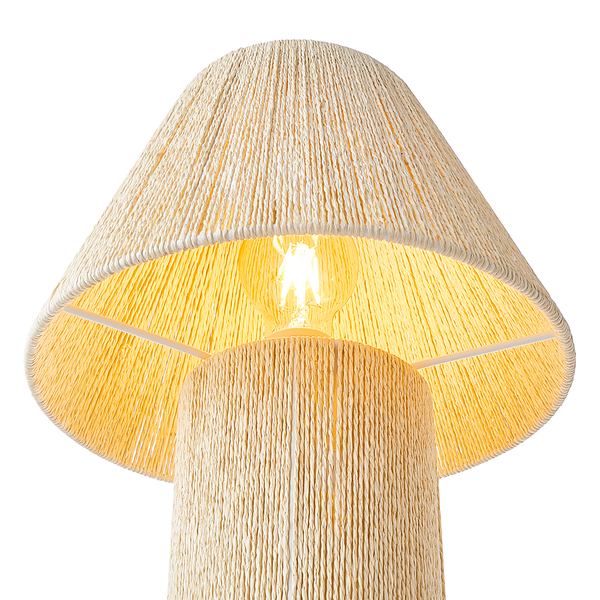 Tischleuchte WEAVER - Papiergeflecht / Metall - Beige
