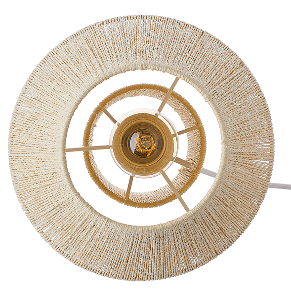 Tischleuchte WEAVER - Papiergeflecht / Metall - Beige
