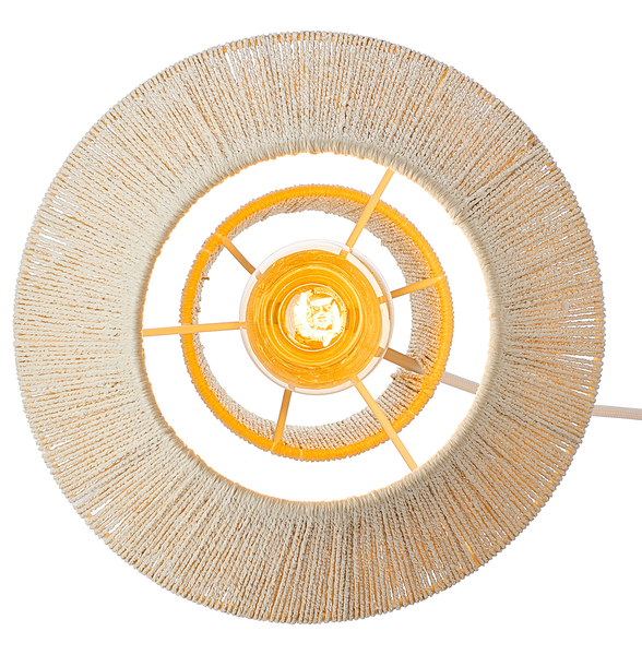 Tischleuchte WEAVER - Papiergeflecht / Metall - Beige
