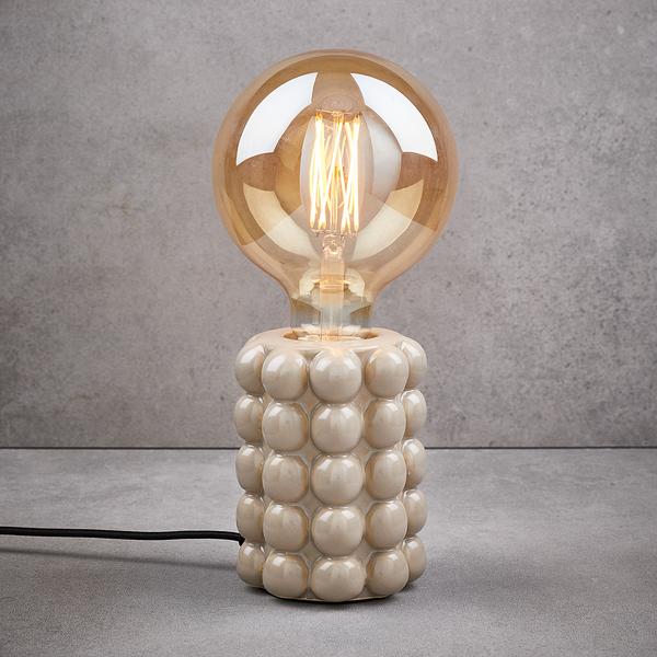 Tischleuchte STILO - Keramik - Taupe