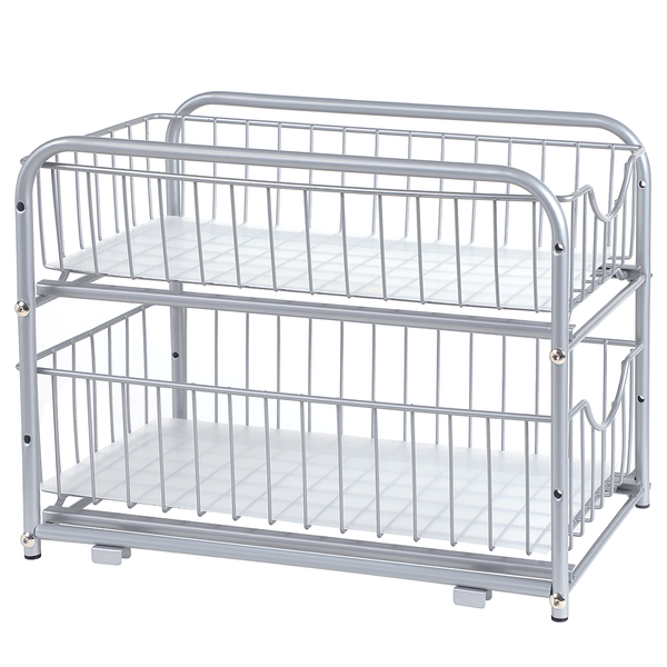 Ausziehbares Küchenregal Minuni - Metall - Silber - 1er Set