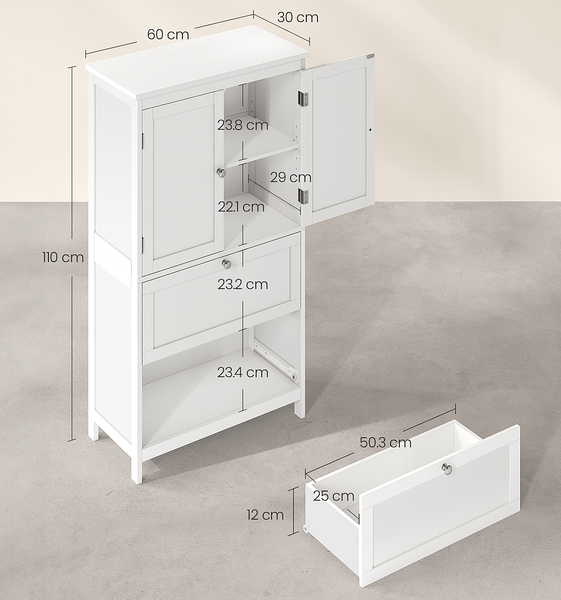 Midischrank Isoghe - Weiß