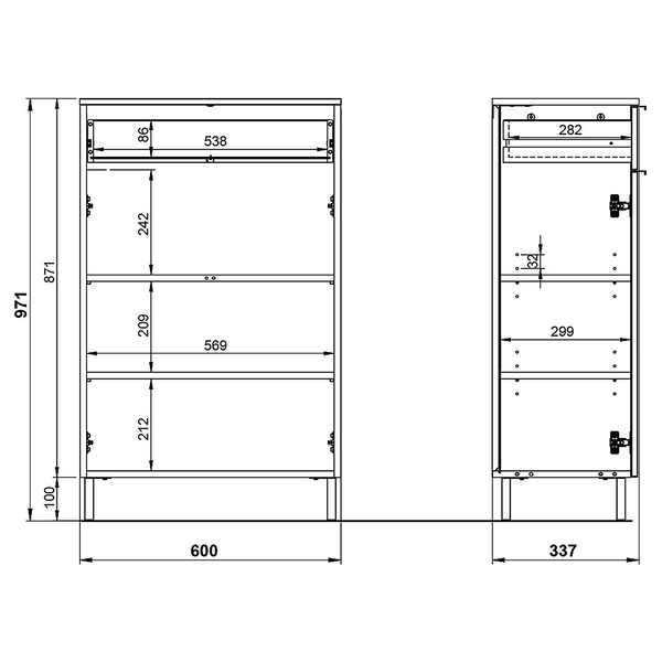 Unterschrank Arcena - Graphit