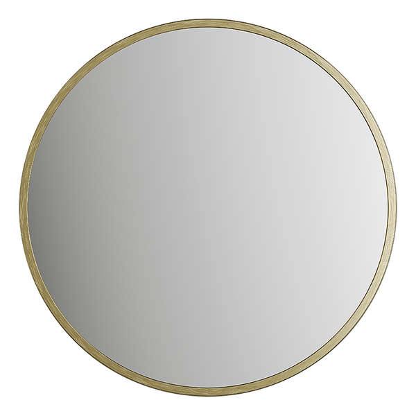 Wandspiegel Picasso rund - Spiegelglas / Aluminium - Gold - Durchmesser: 25 cm