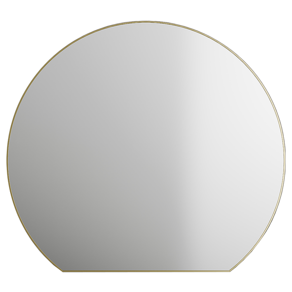 Wandspiegel Picasso rund - Spiegelglas / Aluminium - Gold - Durchmesser: 100 cm