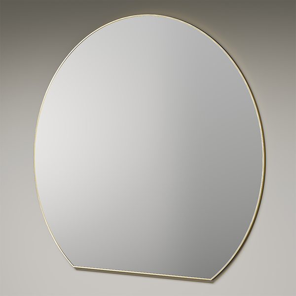Wandspiegel Picasso rund - Spiegelglas / Aluminium - Gold - Durchmesser: 100 cm