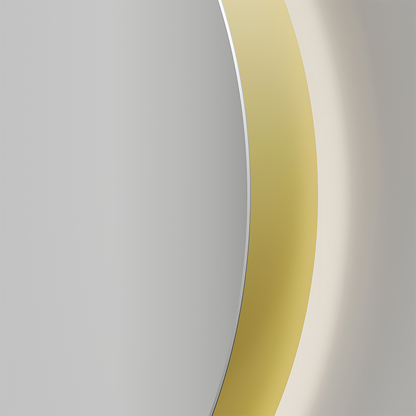 LED-Spiegelschrank Picasso - Spiegelglas / Aluminium - Weiß / Gold