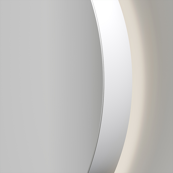 LED-Spiegelschrank Picasso - Spiegelglas / Aluminium - Weiß
