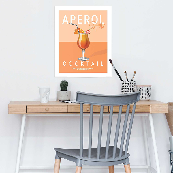 Poster Aperol Spritz - Papier - Orange - 40 x 50 cm
