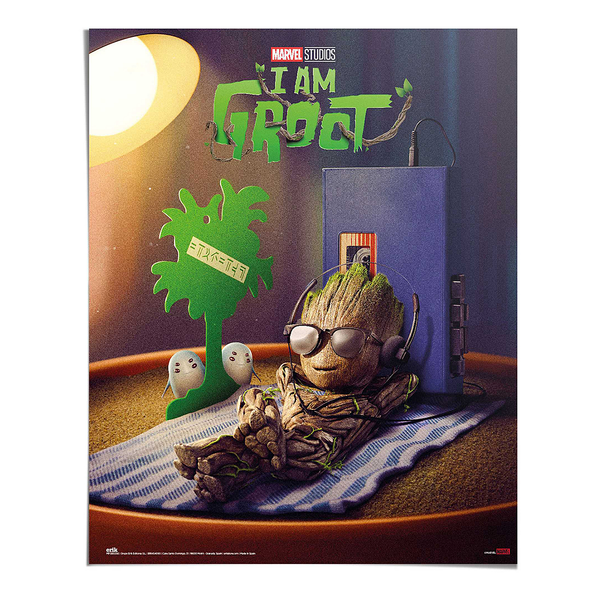 Poster I am Groot - Papier - Grün - 40 x 50 cm