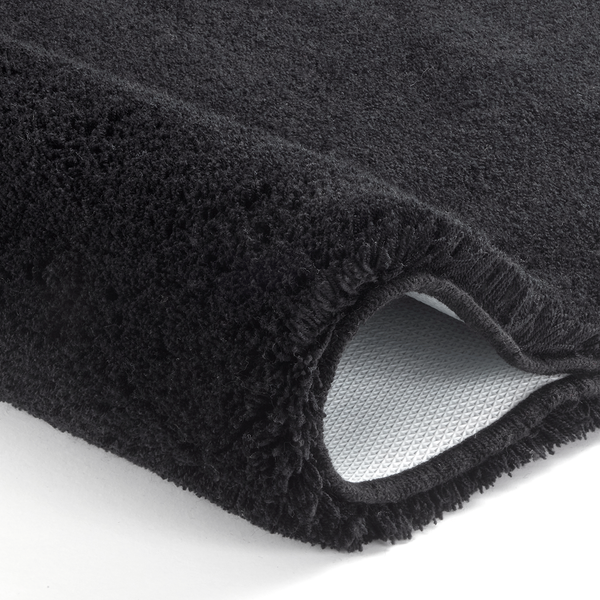 Badteppich Relax - Polyacryl - Schwarz - 55 x 65 cm