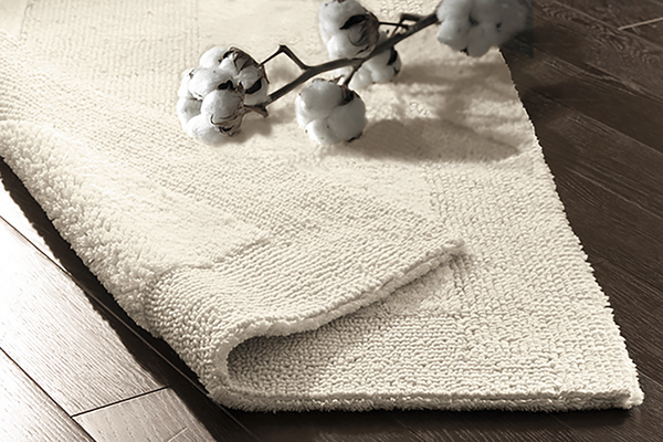 Badteppich Havanna - Baumwolle - Creme - 70 x 120 cm