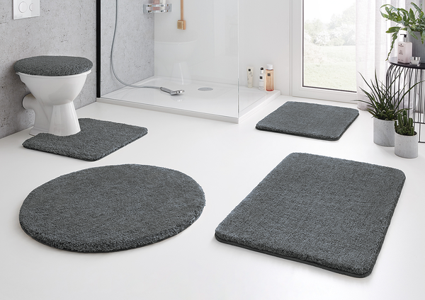 Badteppich Relax - Polyacryl - Anthrazit - 70 x 120 cm