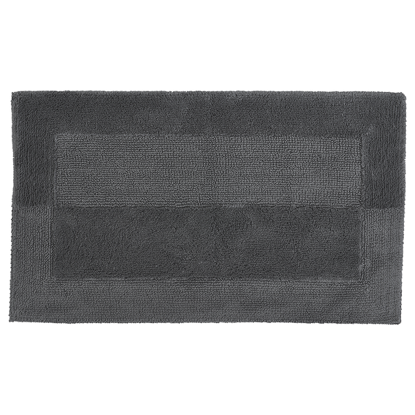 Badteppich Havanna - Baumwolle - Schiefergrau - 60 x 100 cm