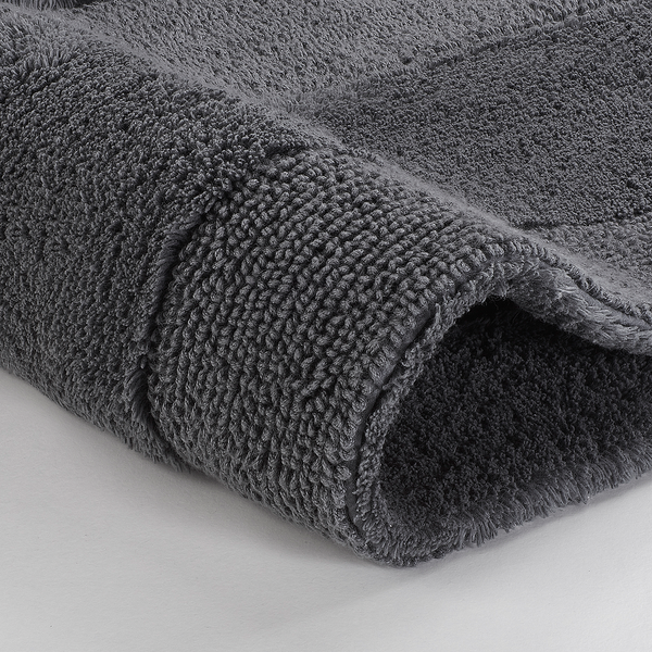 Badteppich Havanna - Baumwolle - Schiefergrau - 70 x 120 cm