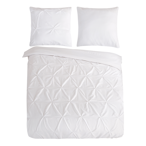 Microfaser Bettwäsche Elegance - Microfaser - Weiß - 200 x 200/220 cm + 2 Kissen 70 x 60 cm