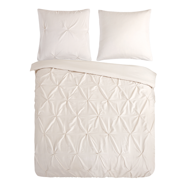 Microfaser Bettwäsche Elegance - Microfaser - Sand - 240 x 200/220 cm + 2 Kissen 70 x 60 cm