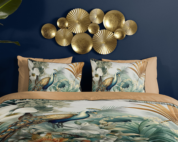 Satin Bettwäsche Dana - Satin - Gold - 140 x 200/220 cm + Kissen 70 x 60 cm