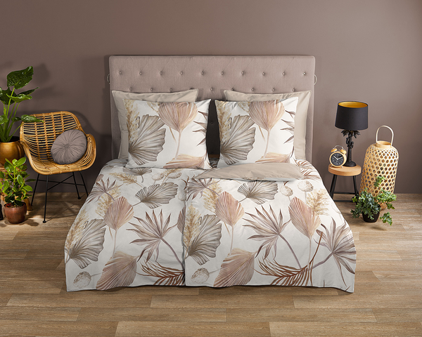 Renforcé Bettwäsche Vince - Renforcé - Sand - 200 x 200 cm + 2 Kissen 80 x 80 cm