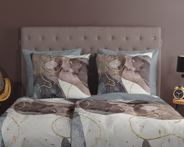 Renforcé Bettwäsche Zayn - Renforcé - Grau - 155 x 220 cm + Kissen 80 x 80 cm