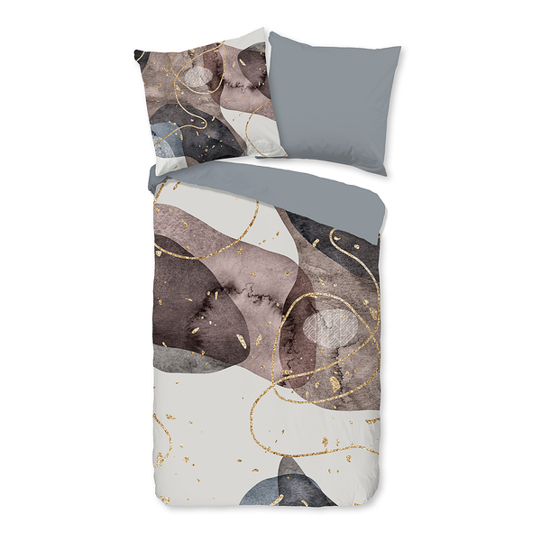 Renforcé Bettwäsche Zayn - Renforcé - Grau - 135 x 200 cm + Kissen 80 x 80 cm
