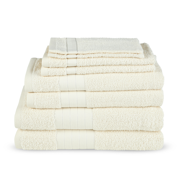 Duschtuchset Tarris 8-teilig - Frottee - Creme