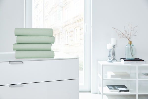 Boxspring-Elastan-Spannbettttuch - Baumwolle / Elastan - Lindgrün - 190 x 200 cm