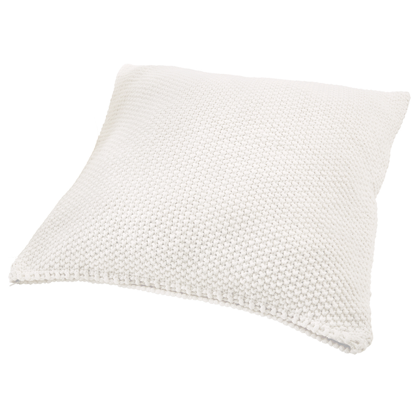 Strickkissenhülle Viby - Polyester - 50 x 50 cm - Weiß