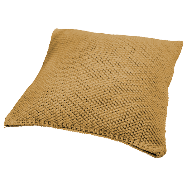 Strickkissenhülle Viby - Polyester - 50 x 50 cm - Senfgelb