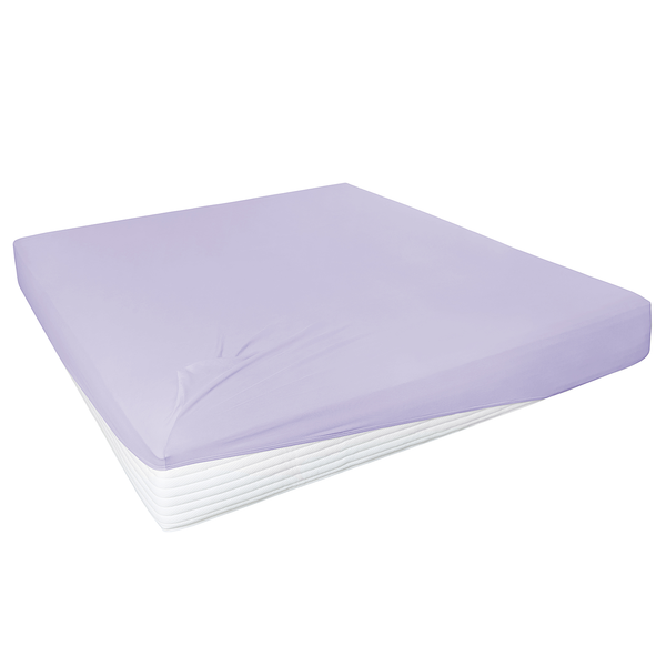 Boxspring-Elastan-Spannbettttuch - Baumwolle / Elastan - Lavendel - 190 x 200 cm