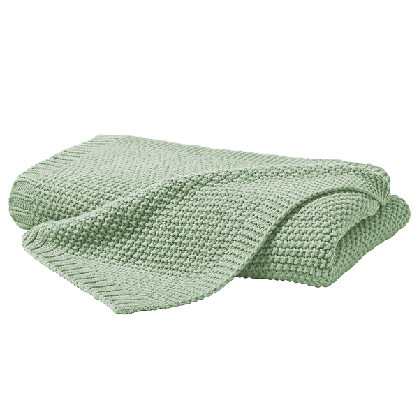 Strickdecke Viby - Polyester - 130 x 170 cm - Mintgrün
