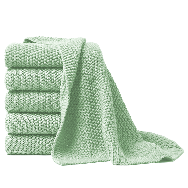 Strickdecke Viby - Polyester - 130 x 170 cm - Mintgrün