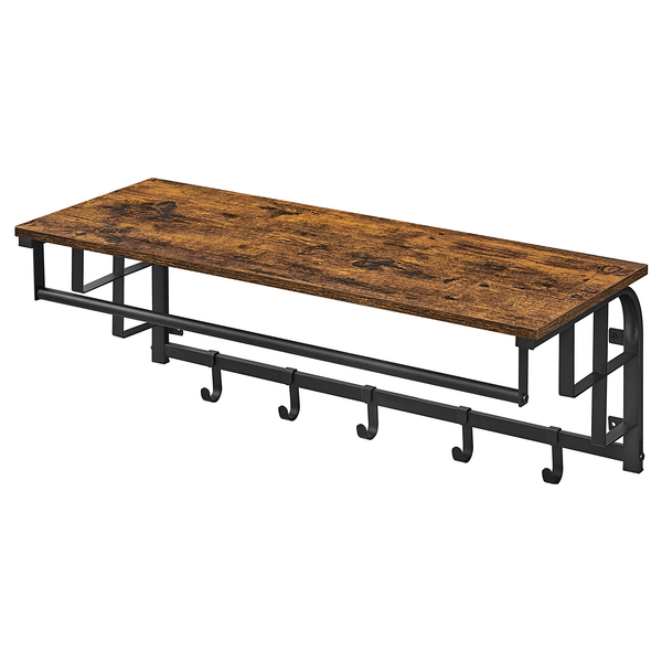 Wandgarderobe Montevallo 80 cm - Dunkelbraun / Schwarz