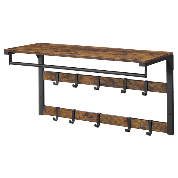 Wandgarderobe Zedawa Typ A - Dunkelbraun / Schwarz