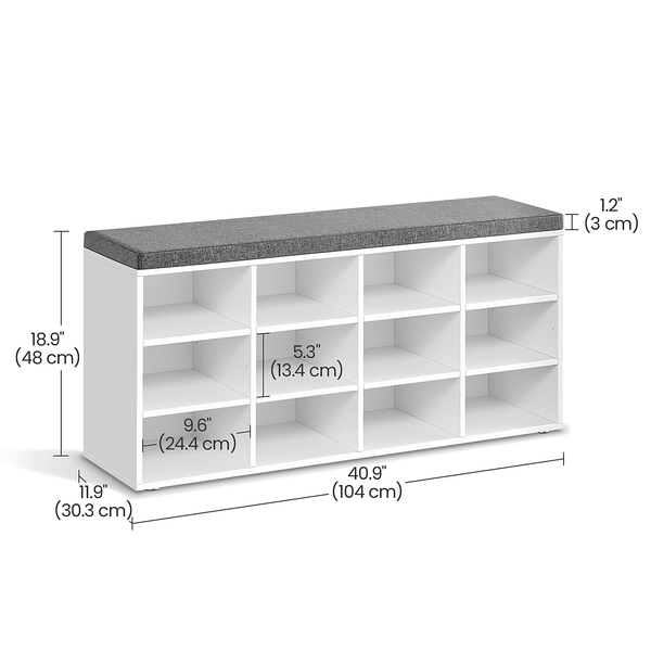Schuhbank Haysville Typ A - Weiß - 8