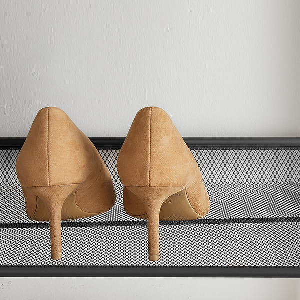 Schuhregal Heckfield II - Metall - Schwarz - Höhe: 221 cm