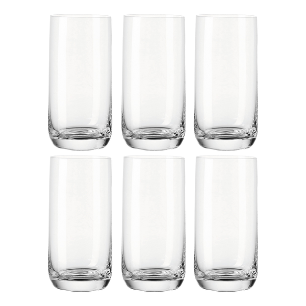 Trinkglas Daily 6er-Set - Kristallglas - Transparent - Fassungsvermögen: 0.33 L