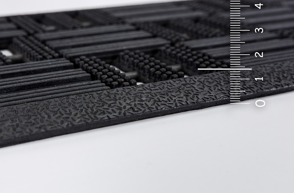 Fußmatte Dynamic - Gummi - Schwarz - 45 x 75 cm