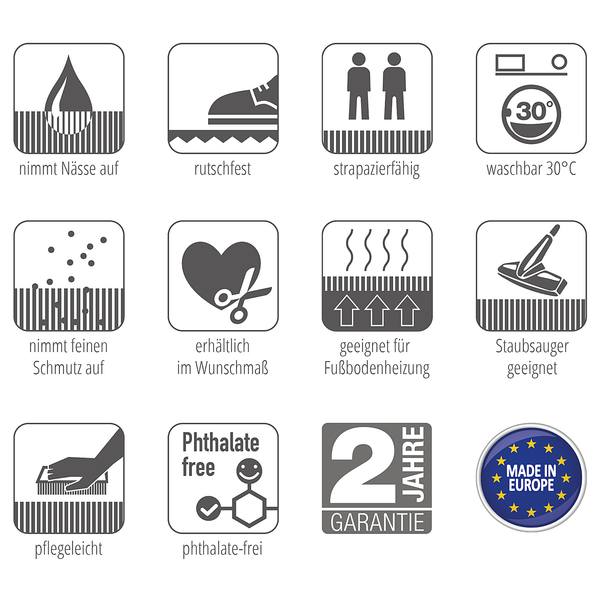 Fußmatte Miami - Polyamid - Taupe - 67 x 100 cm