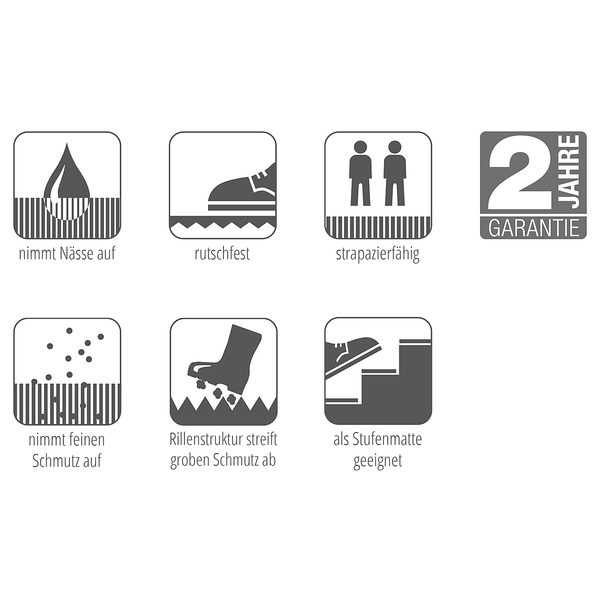 Fußmatte Miami - Polyamid - Taupe - 67 x 150 cm