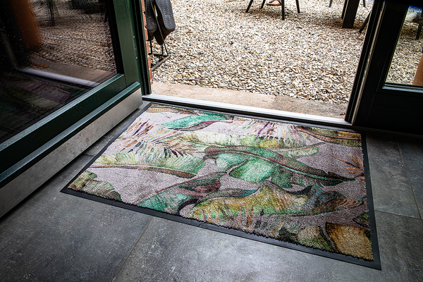 Fußmatte Miami Jungle - Polyamid - 67 x 100 cm - Beige