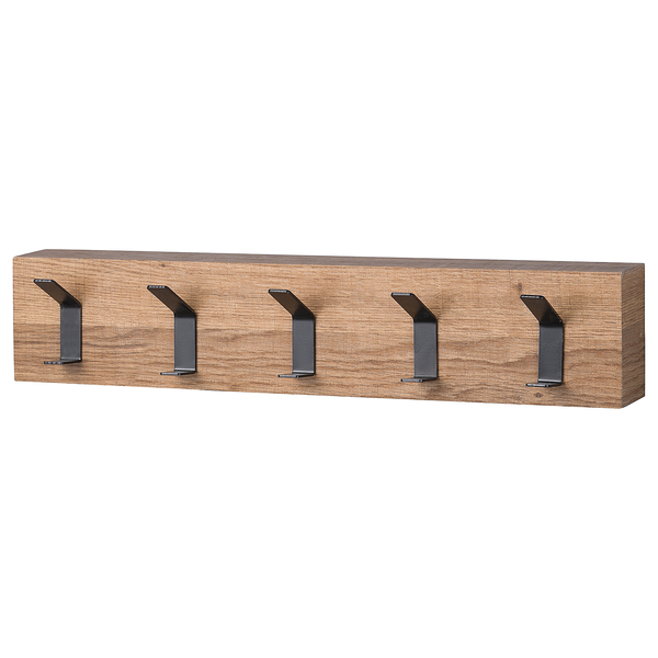 Garderobenleiste Oseru - Eiche Dekor / Schwarz - Breite: 50 cm
