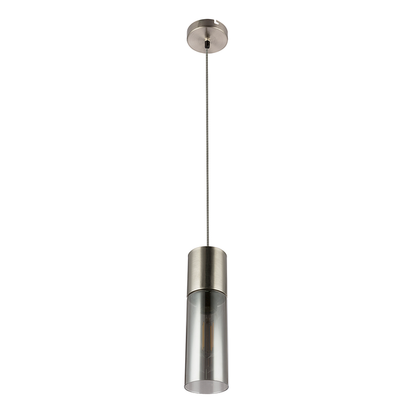 Pendelleuchte Annika Typ C - Farbglas / Eisen - 1-flammig - Silber