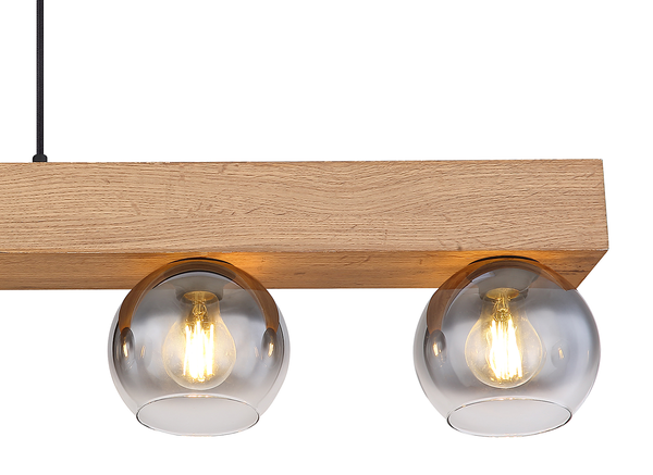 Pendelleuchte Moitas Typ B - Farbglas / Eisen - Flammenanzahl: 5