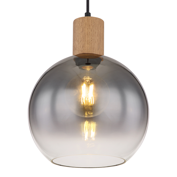 Pendelleuchte Moitas Typ C - Farbglas / Eisen - 1-flammig
